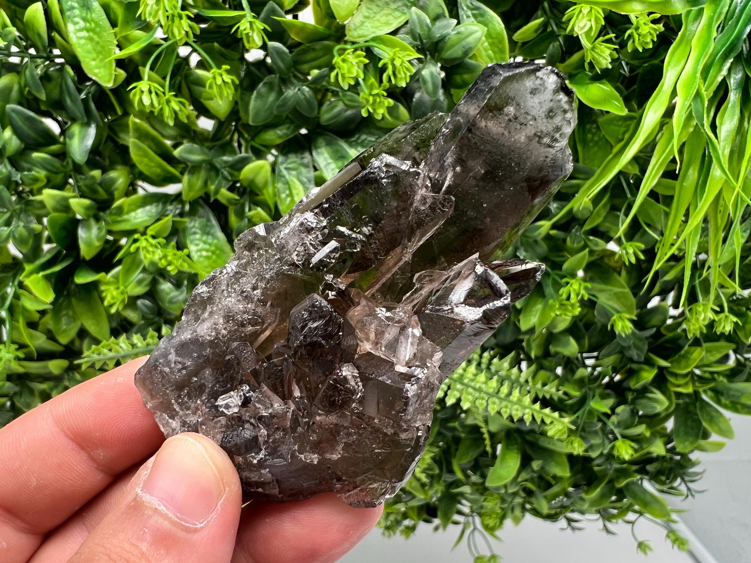 Rare Smoky Quartz Crystal Specimen: Home Decor Mineral Collection