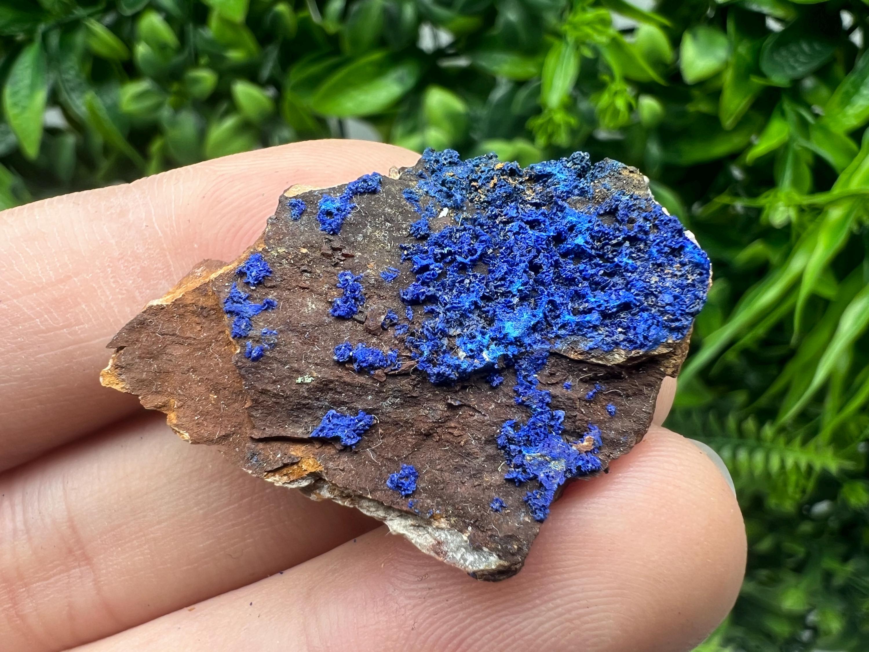 Azurite Malachite Mineral Specimen: Moroccan Blue-Green Crystal, Home Decor