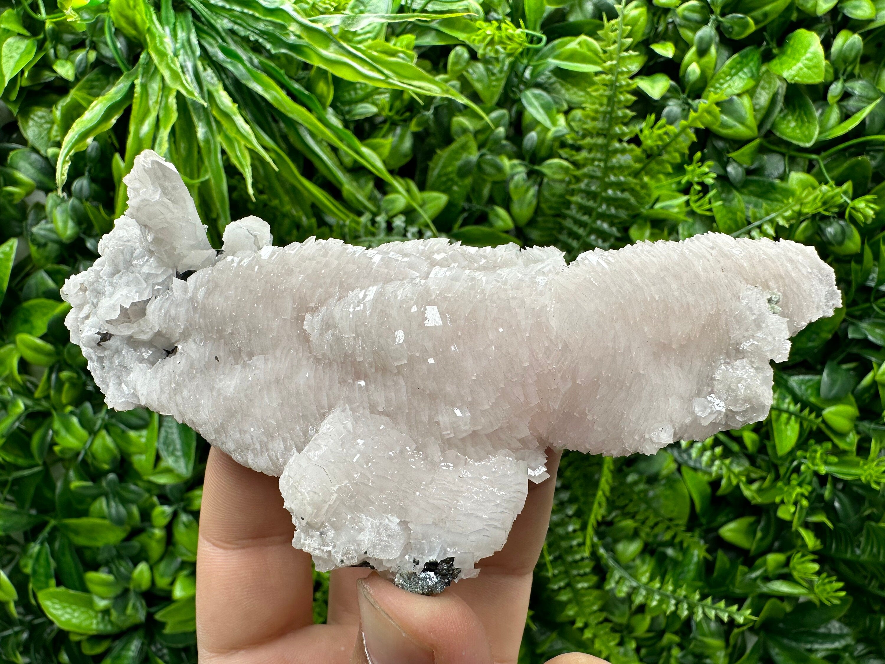 UV Fluorescent Calcite on Quartz, Bulgaria Mineral Specimen