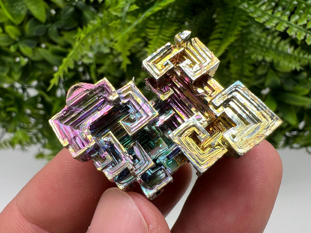 Rainbow Bismuth Crystal: Rare Gemstone Collection