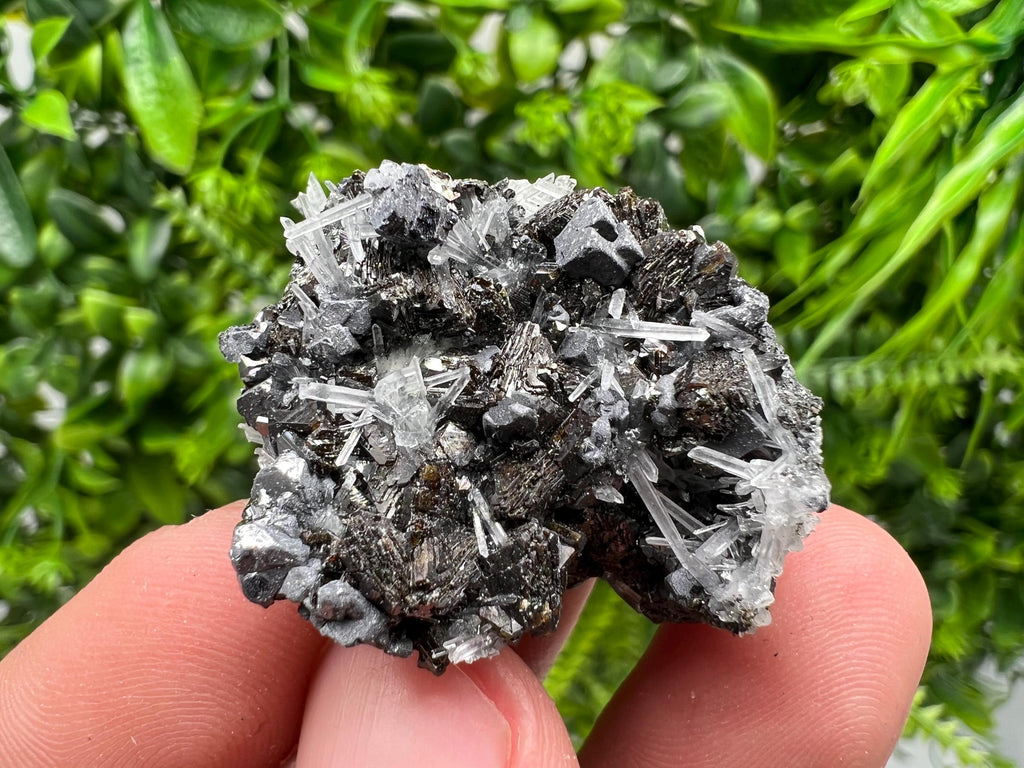 Calcite Sphalerite Galena on Quartz, Borieva Mine Mineral Specimen