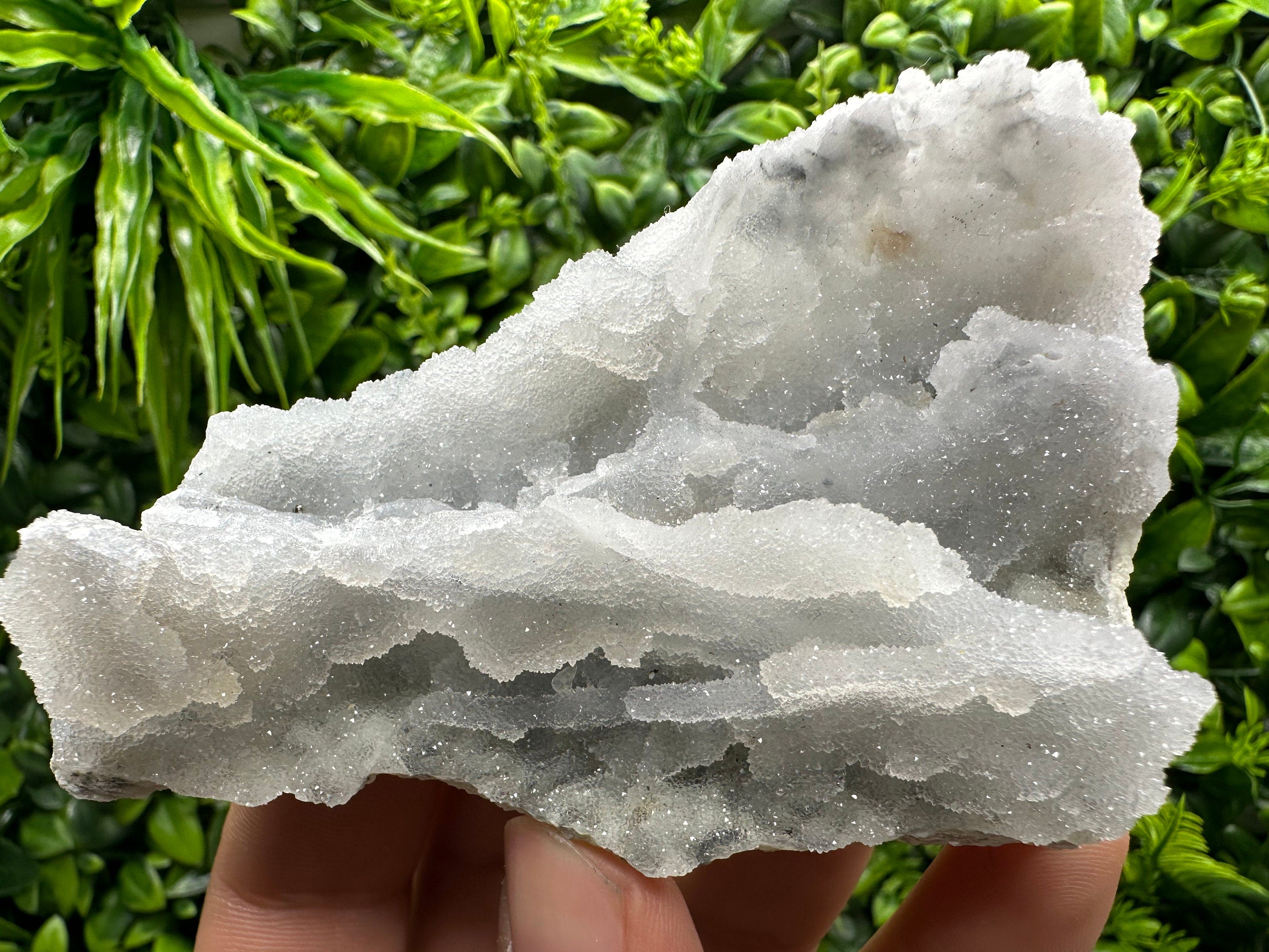 Blue Chalcedony Quartz with Chlorite Inclusions: Bulgaria Crystal Decor