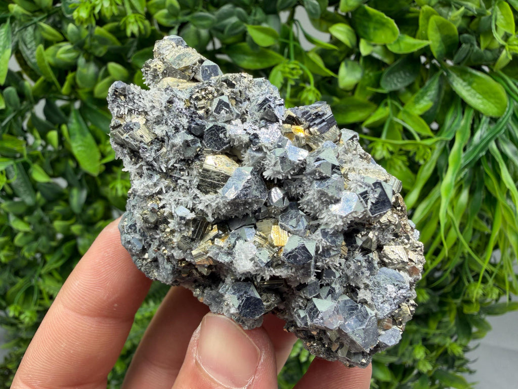 Pyrite Sphalerite Quartz  Mineral Specimen, Krushev dol Mine