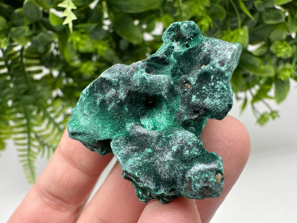 Polished Green Malachite Crystal from Congo, Natural Mineral Specimen (Chakra)