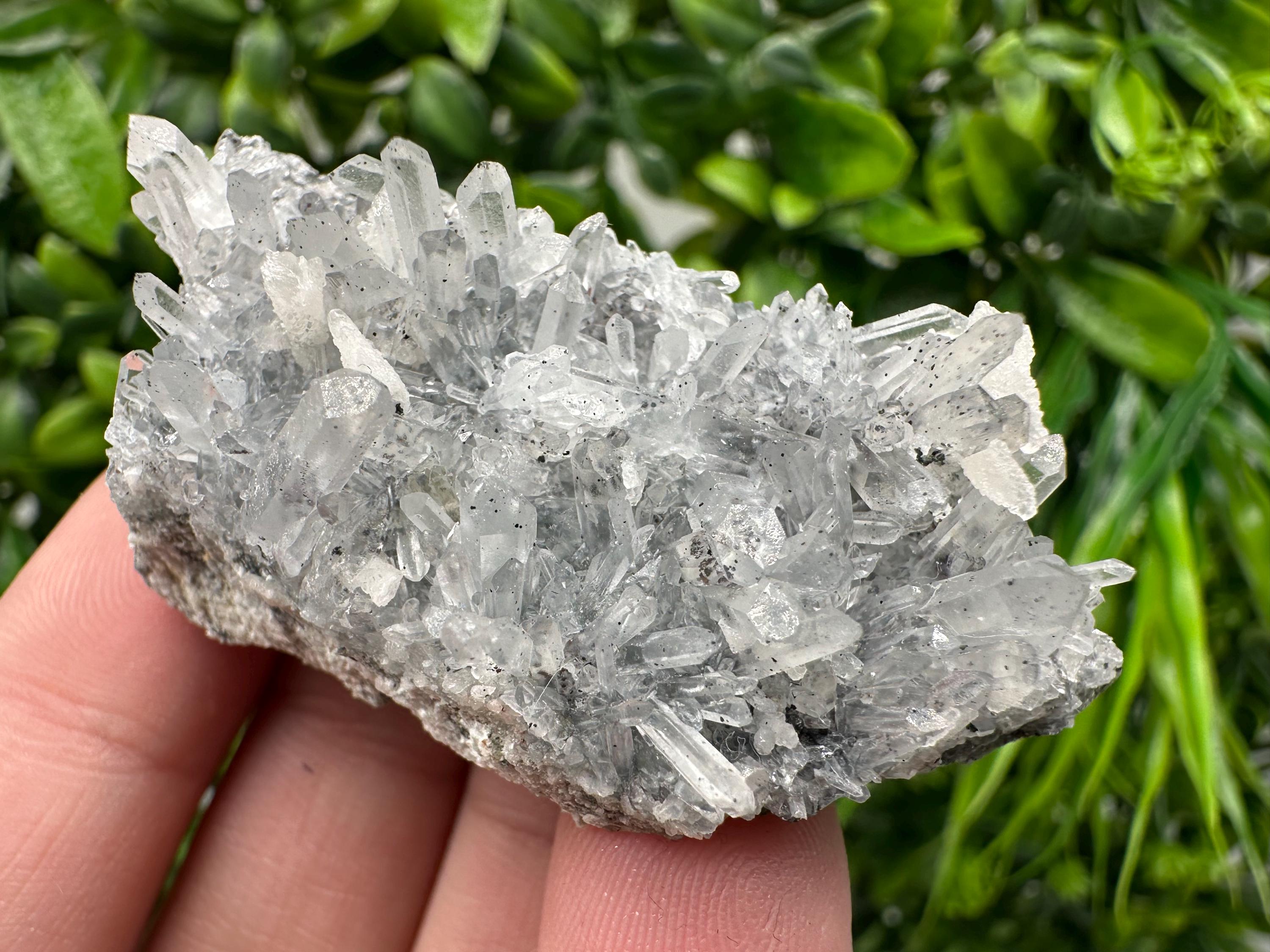 Lovely specimen Green Quartz inclusions Chlorite and Sphalerite/ Natural minerals/ Souvenir crystal gift minerals famous 9th September/Madan