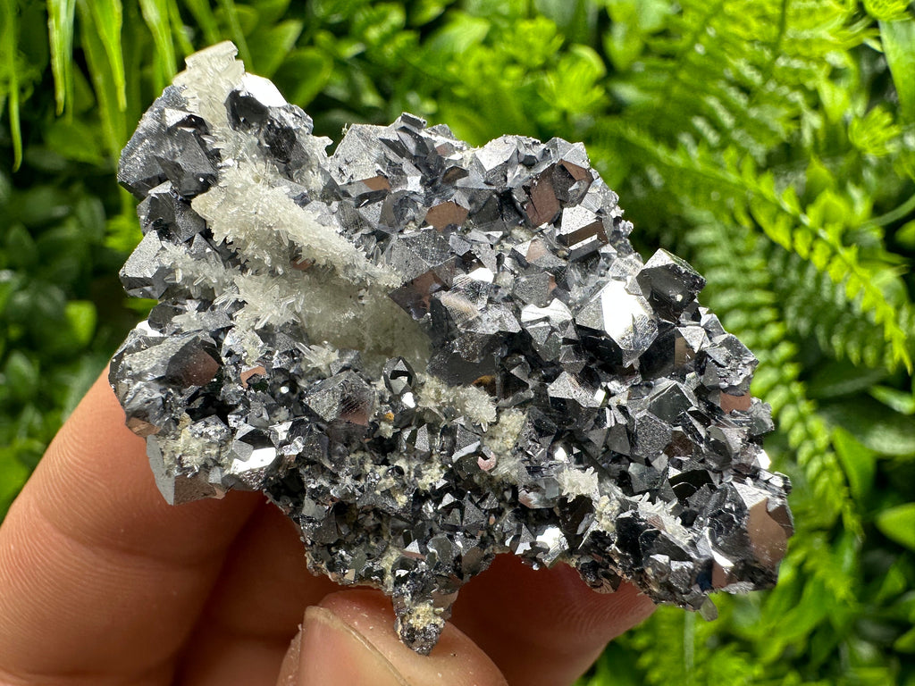 Skeletal Galena on Quartz: Natural Mineral Specimen, Borieva Mine