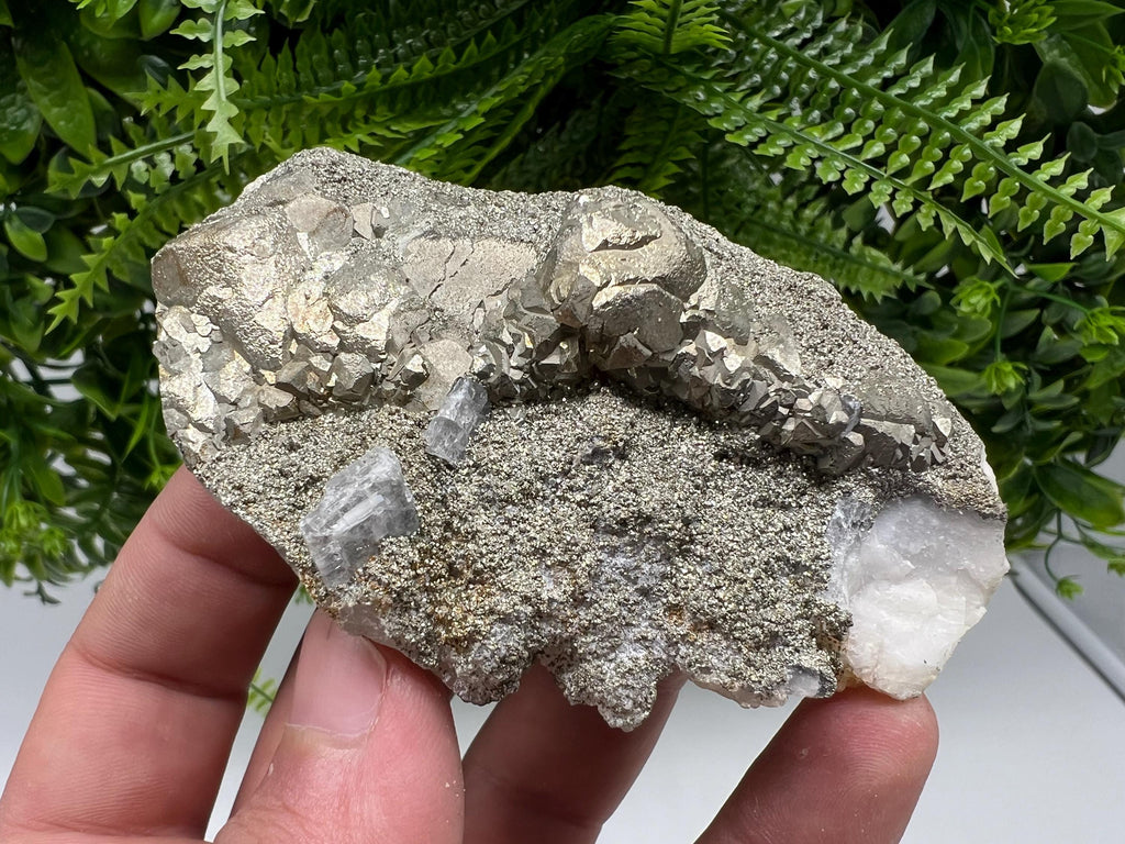 Barite Marcasite Cluster on Chalcedony - Androvo Mine Bulgaria