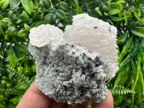Calcite on Quartz with Sphalerite, Borieva Mine, Bulgaria