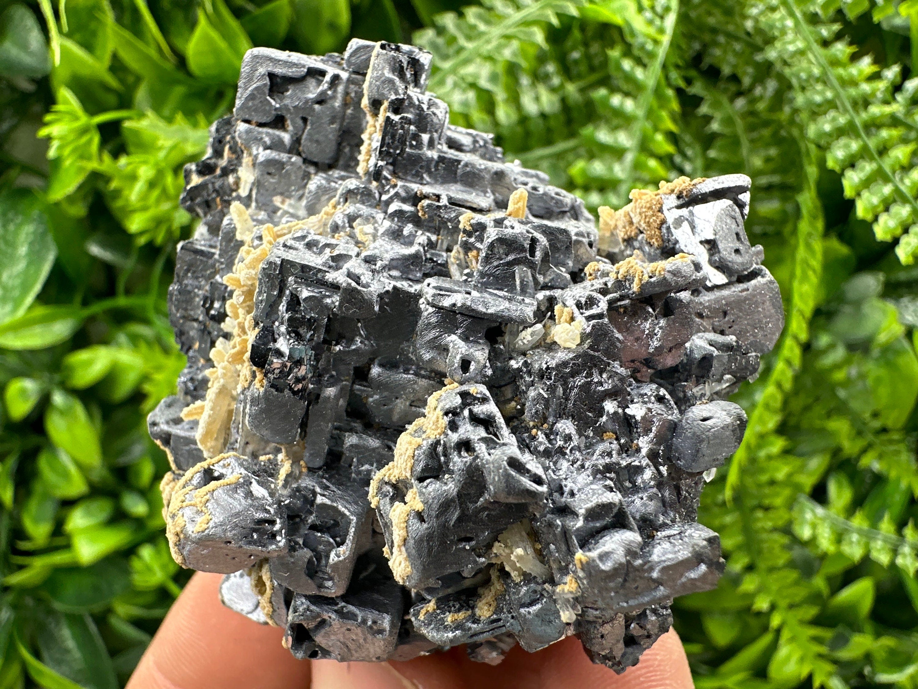 Rare Skeleton Galena Cluster: Natural Crystal Mineral Souvenir