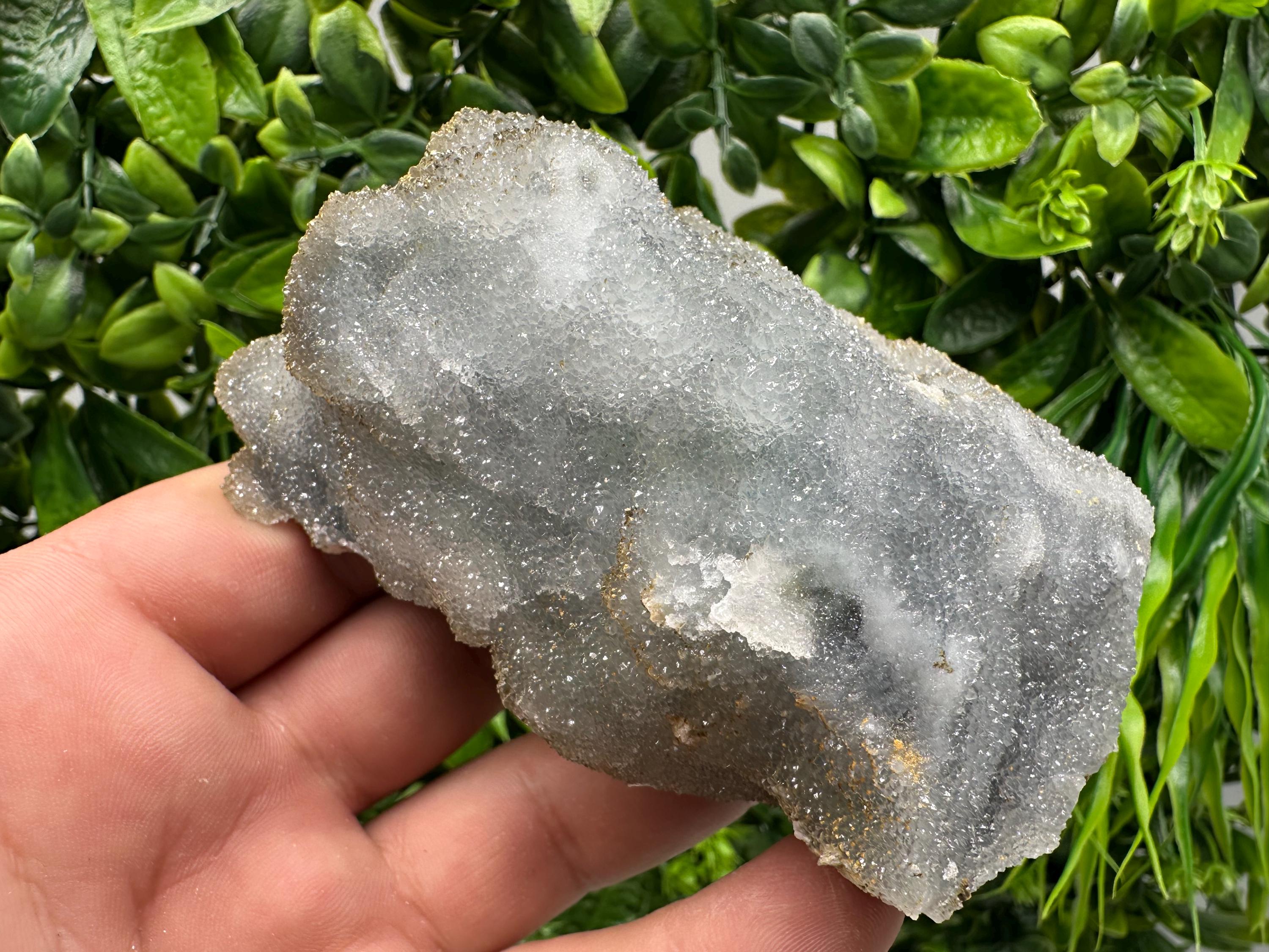Blue Chalcedony Quartz with Chlorite Inclusions, Bulgaria Mineral Specimen