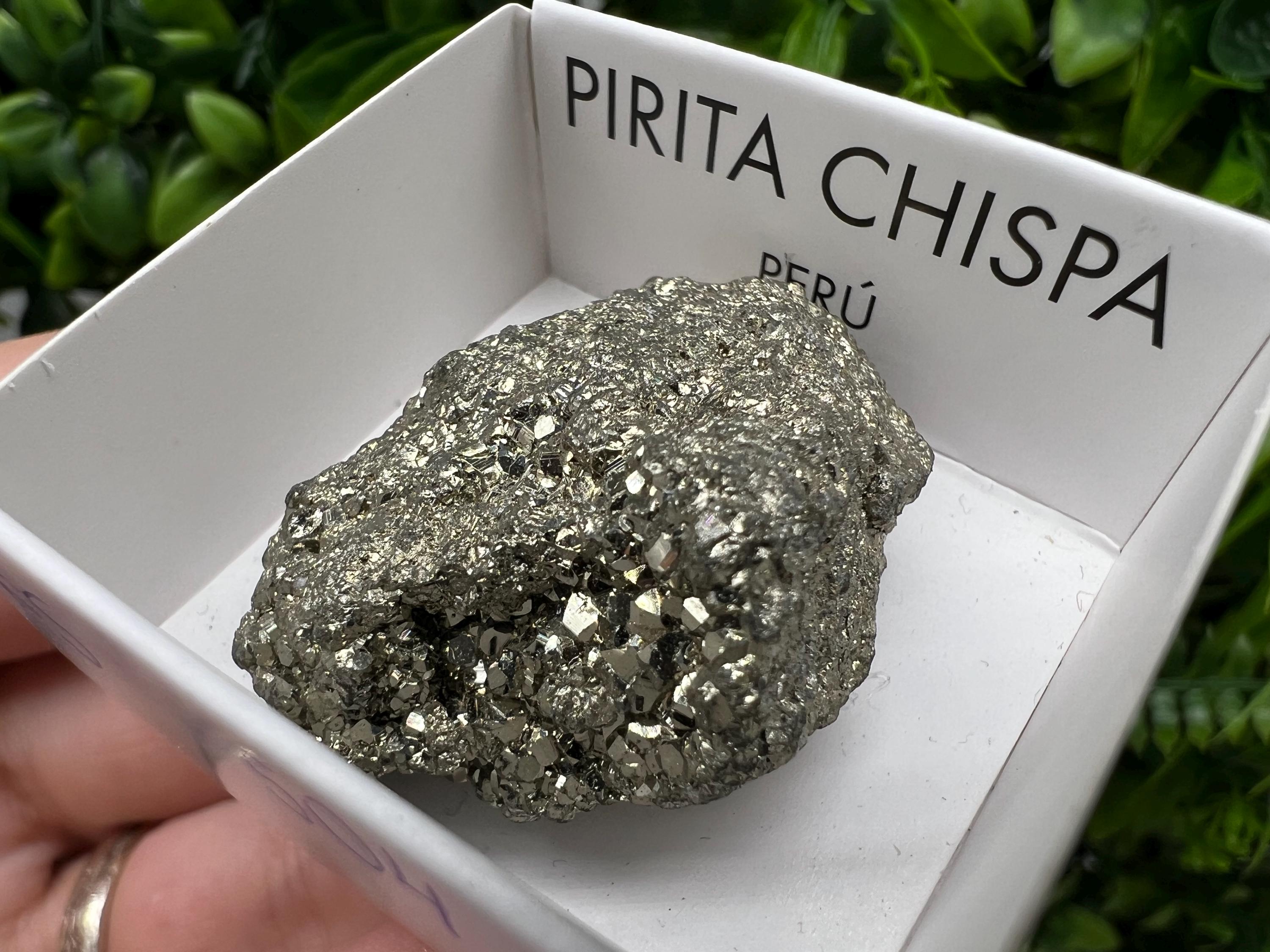Peruvian Pyrite Cube: Natural Gold Mineral Specimen, Home Decor Stone