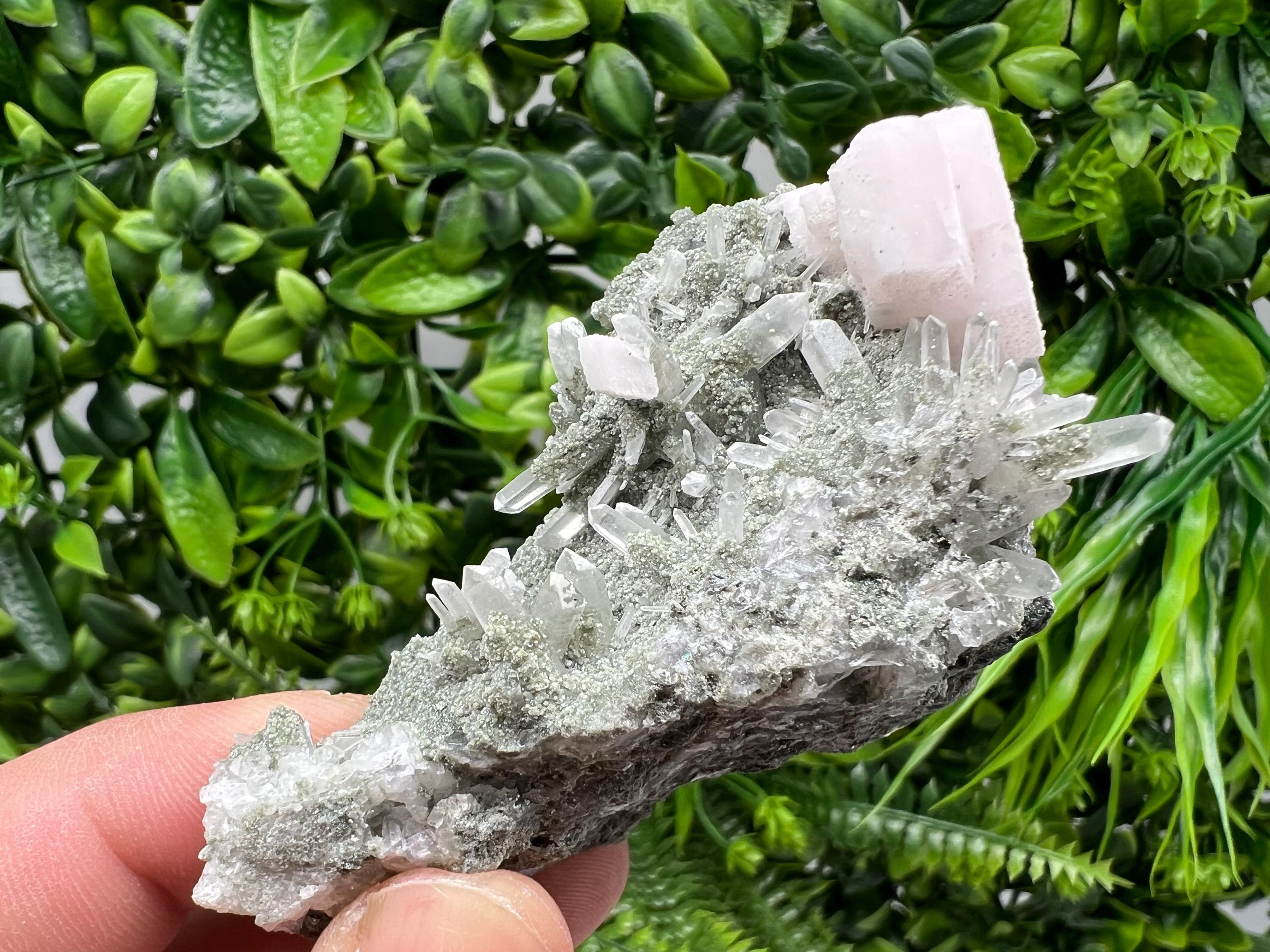 Calcite with Quartz Mineral Specimen, Borieva Bulgaria