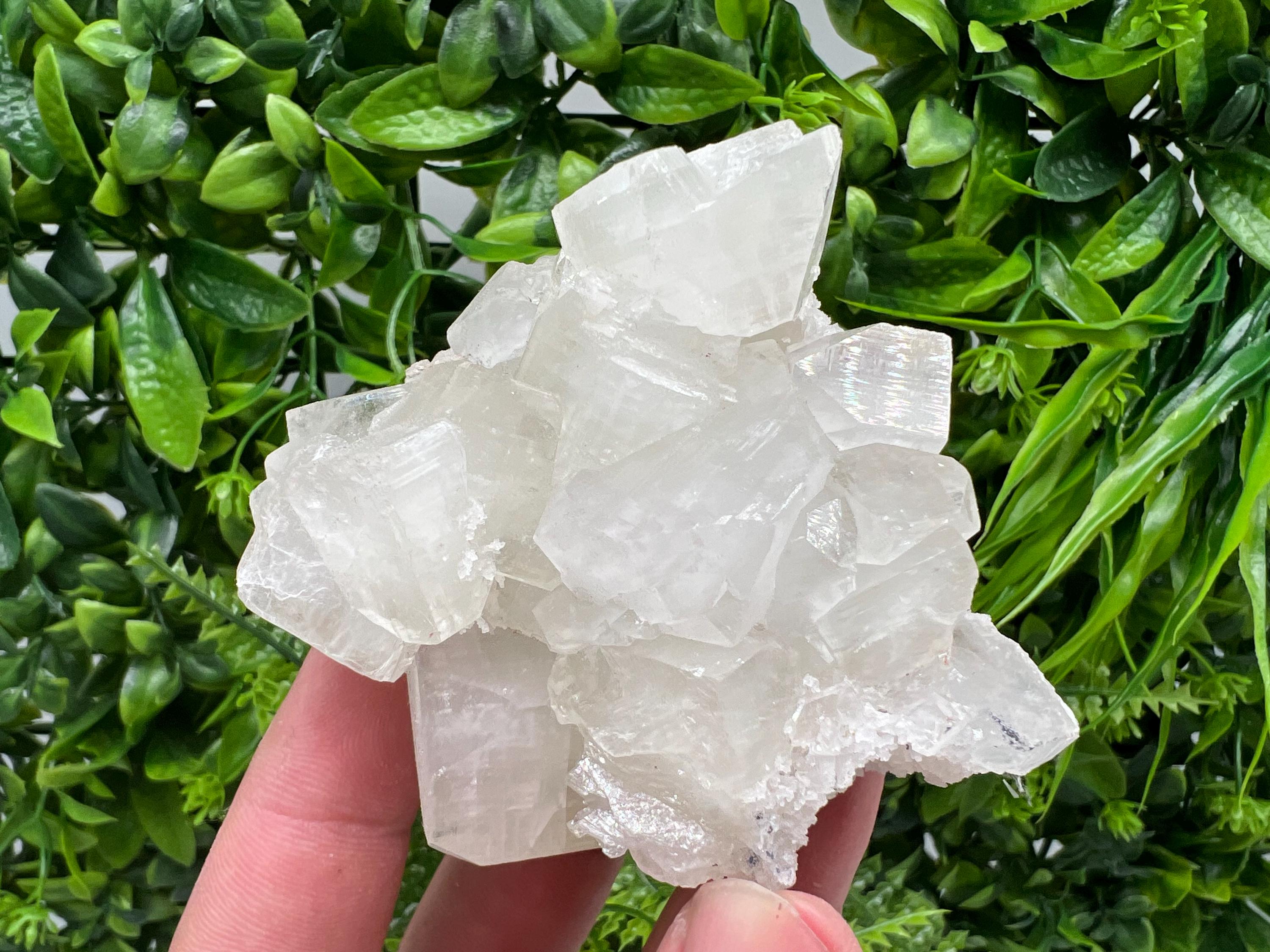 Transparent Apophyllite on Chalcedony, India Mineral Specimen