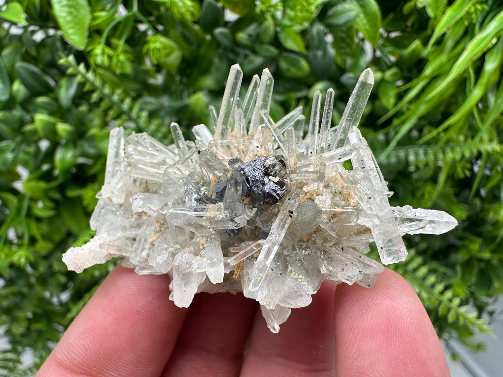 Quartz with Epidote Mineral Specimen, Borieva Mine, Bulgaria
