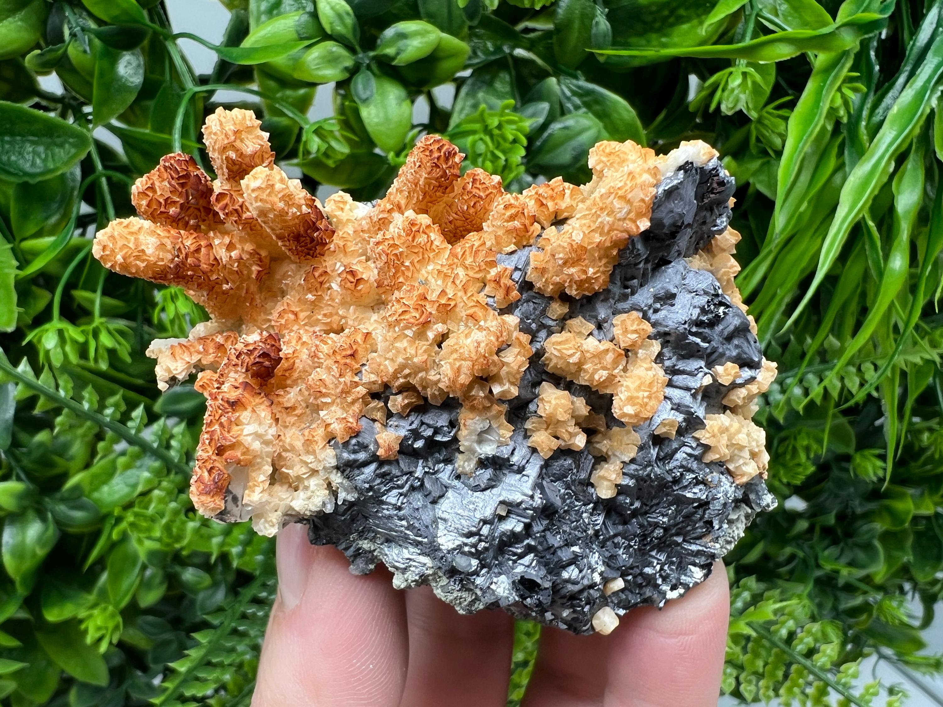 Spinel Law Galena, Quartz, Calcite Mineral Specimen, Home Decor Stone