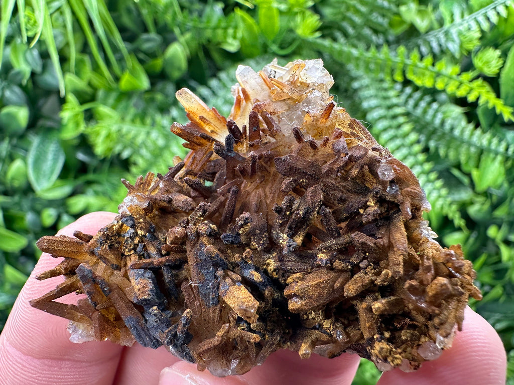 Iron Oxide Limonite Quartz Crystal Cluster, Mineral Specimen
