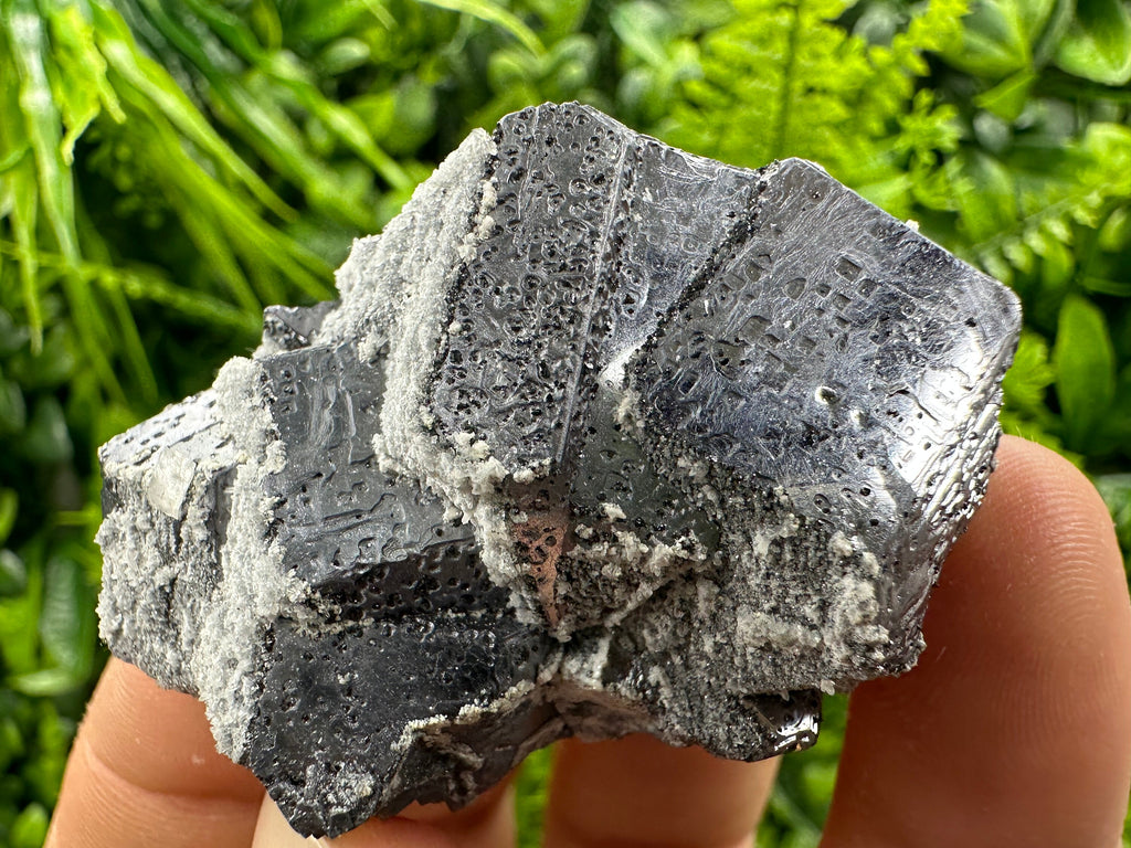 Shiny Galena with Calcite Cluster, Batantci Mine Mineral Specimen