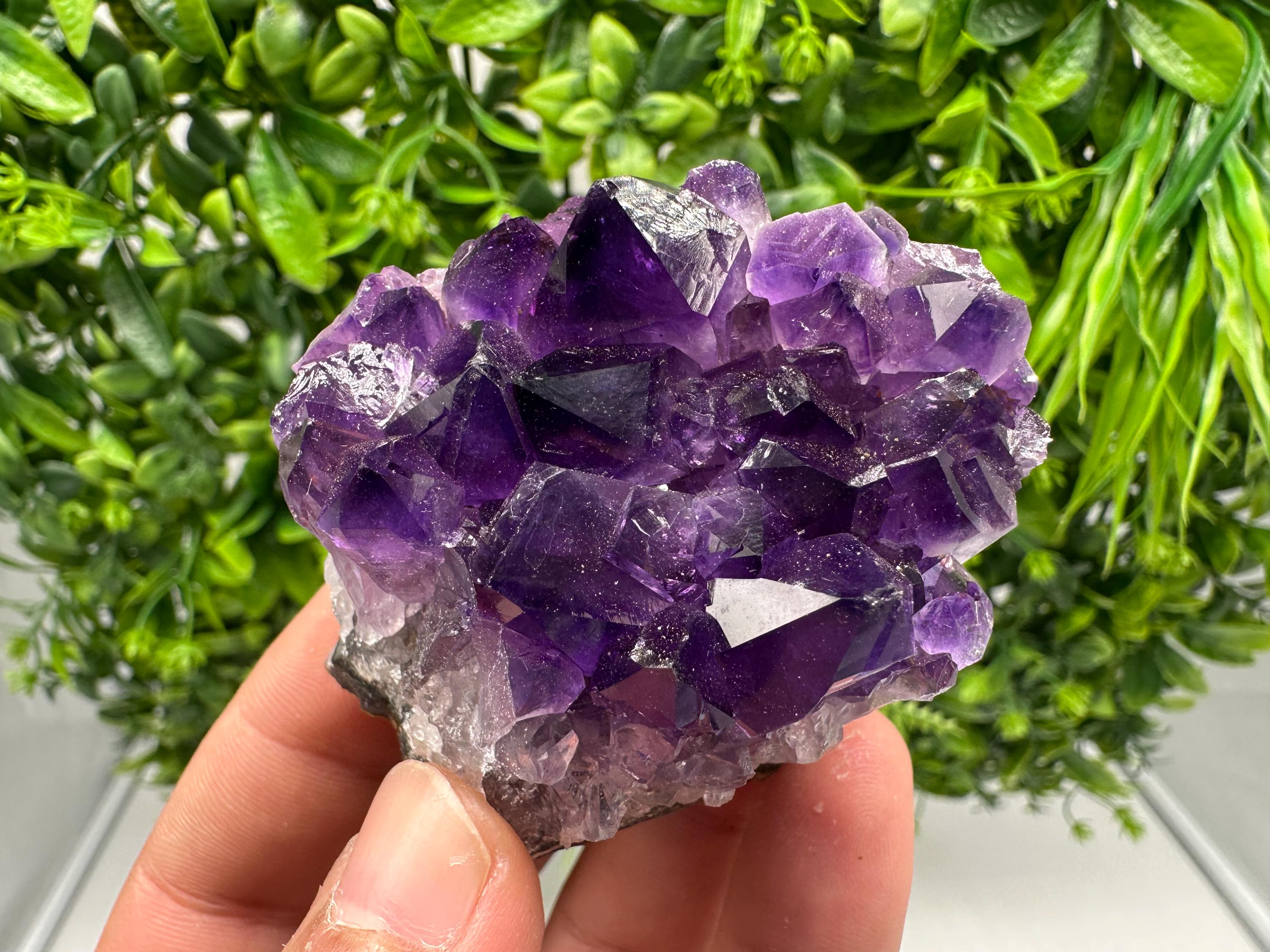 Uruguay Amethyst Cluster, Natural Purple Quartz Crystal, Home Decor