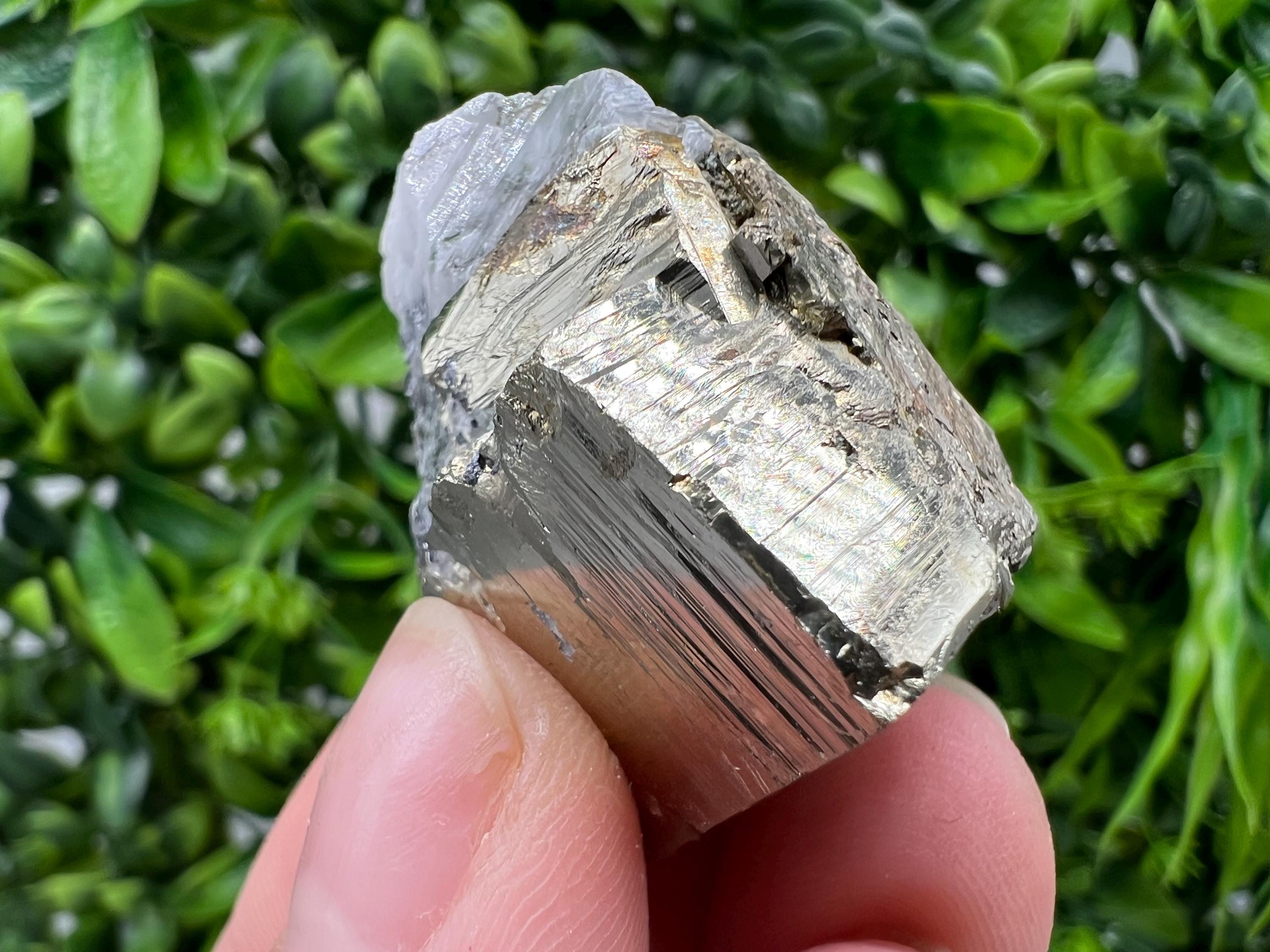 Rare Rainbow Pyrite Cluster: Borieva Mine, Bulgaria