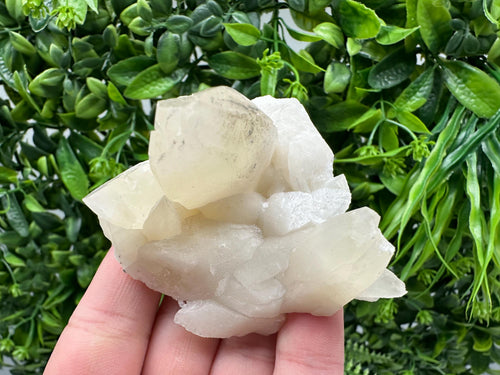Calcite on Green Quartz: Laki Bulgaria Healing Crystal
