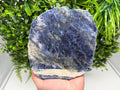 Polished Natural Sodalite Slice – Deep Blue Crystal Slab for Decor