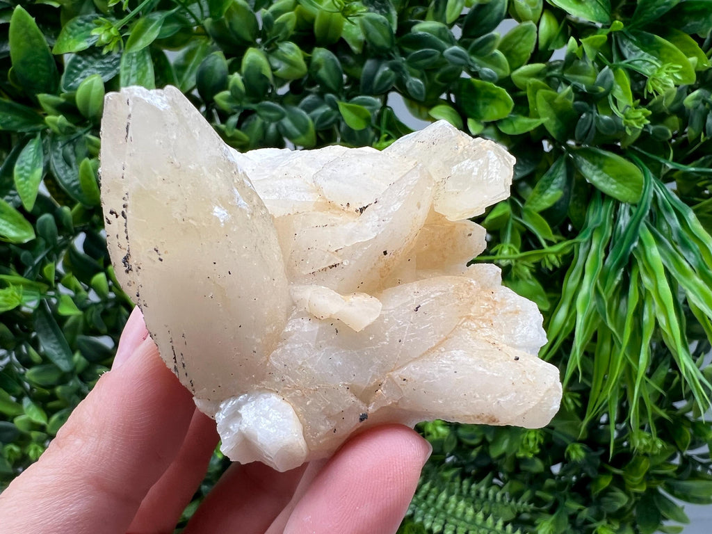 Calcite on Green Quartz Cluster, Djurcovo Mine, Bulgaria