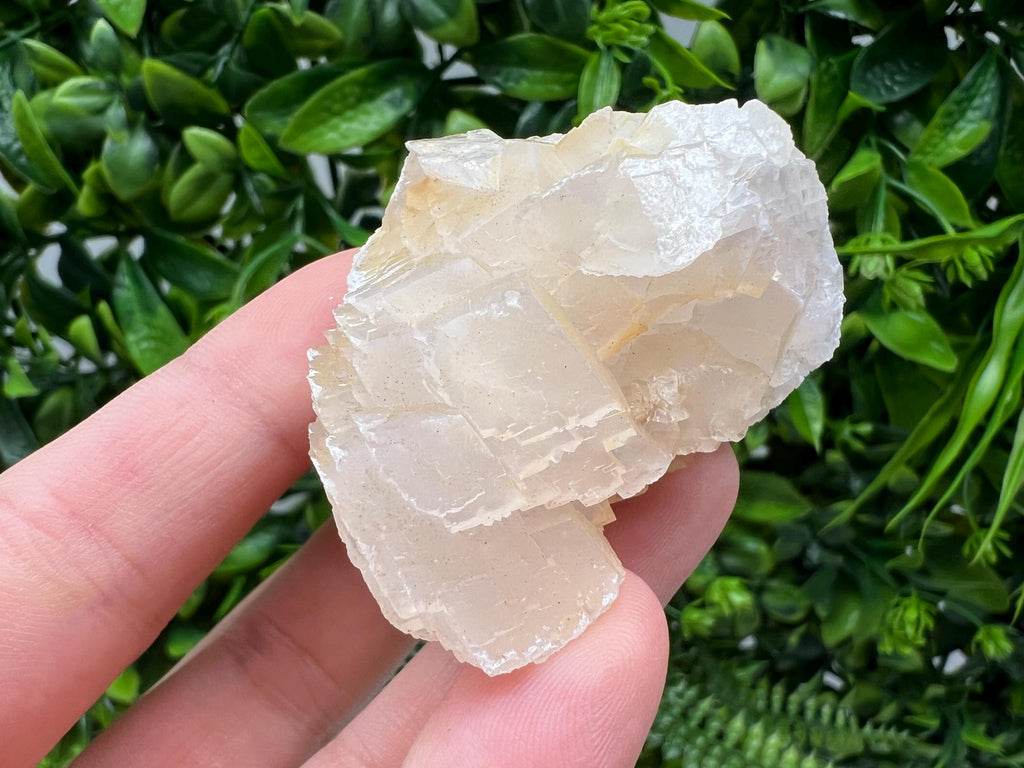 Quartz Crystal with Calcite and Chlorite: Borieva Mine, Bulgaria