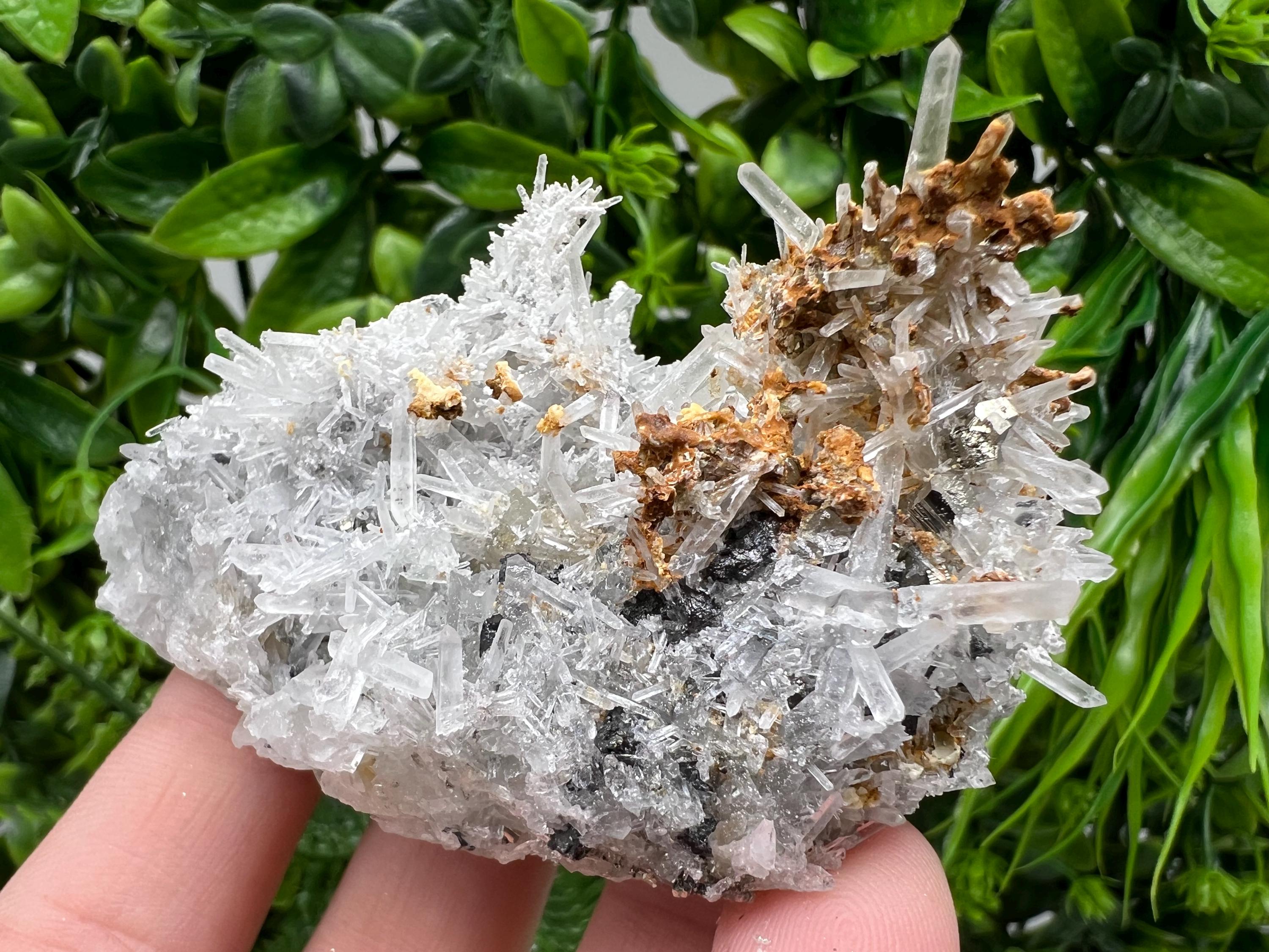 Green Quartz Specimen: Chlorite and Sphalerite Inclusions, Madan Bulgaria