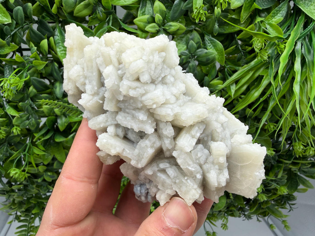 Rare Fluorescent Calcite after Barite on Chalcedony - Androvo Mine, Bulgaria