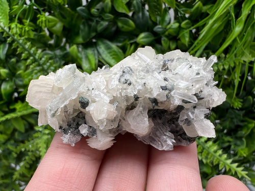 Calcite on Quartz, Borieva Mine Mineral Specimen