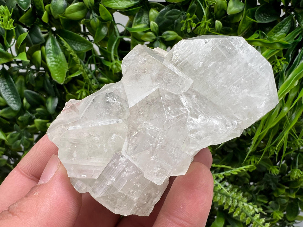 Transparent Apophyllite on Chalcedony Specimen, India Minerals