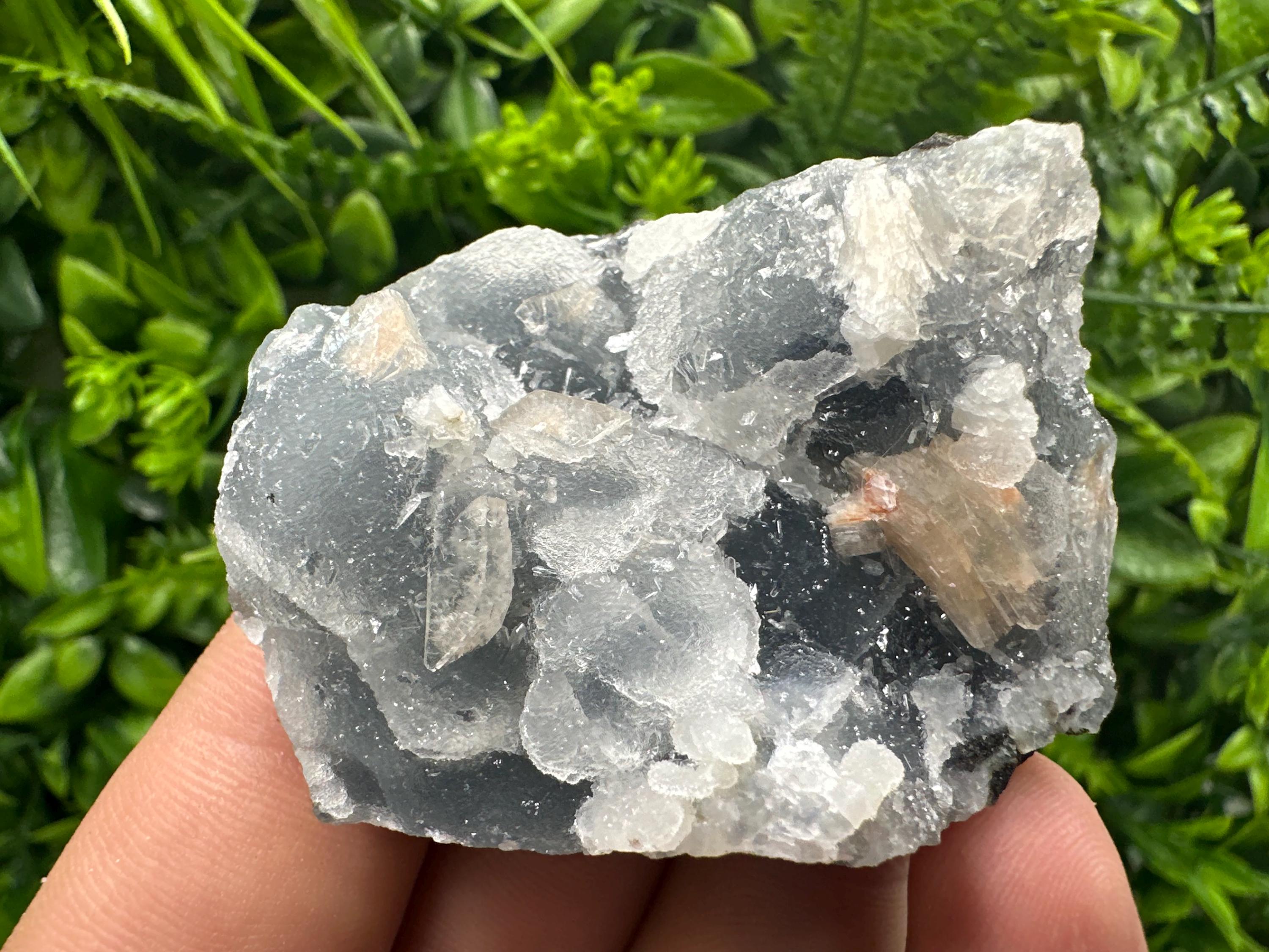 Apophyllite Stilbite on Chalcedony Specimen, India Crystal