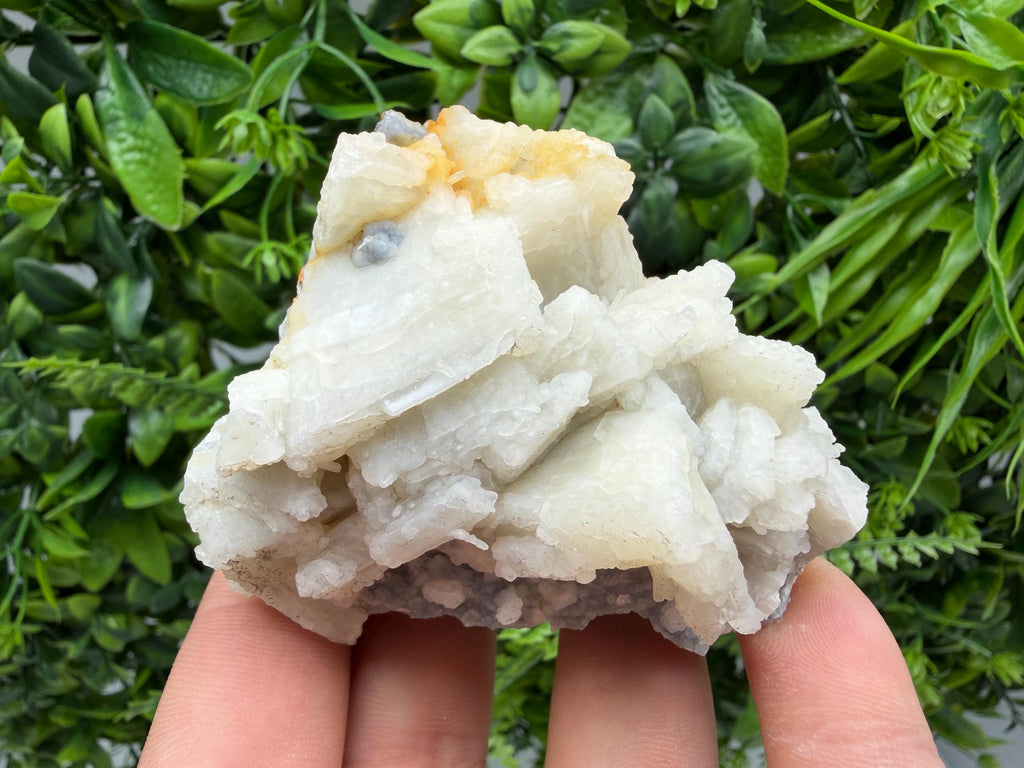 Rare Fluorescent Calcite after Barite on Chalcedony - Androvo Mine, Bulgaria