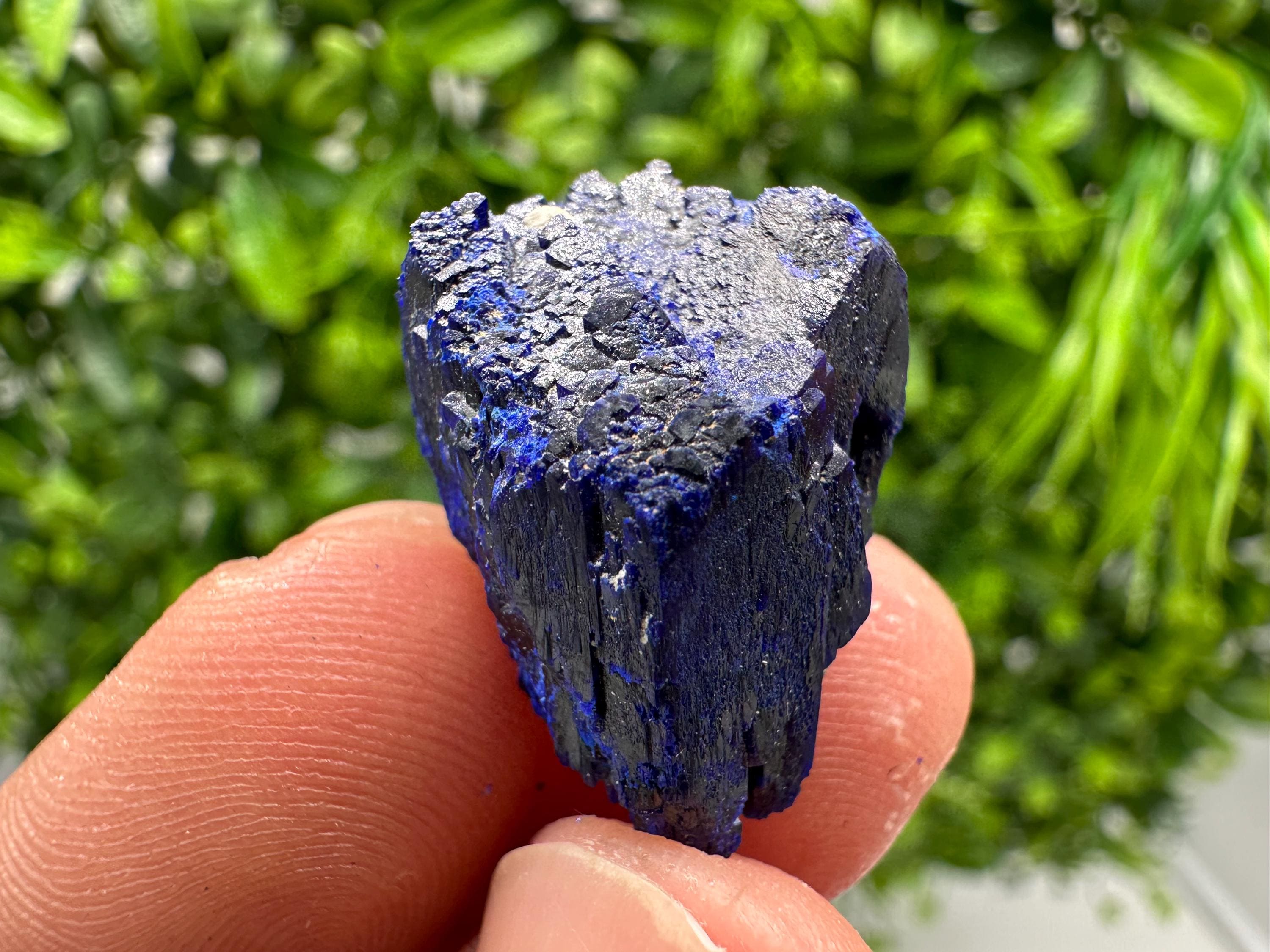 Crystallized Azurite-Kerrouchen,Morocco-Blue Azurite Specimen-High Quality Blue Azurite-Azurite Mineral Specimen, gemmy,lustrous of Azurite