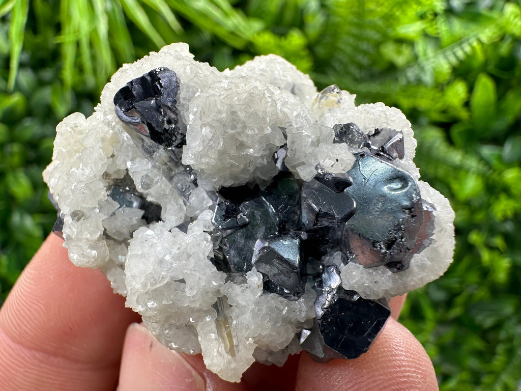 Galena with Calcite and Quartz: Natural Mineral Souvenir
