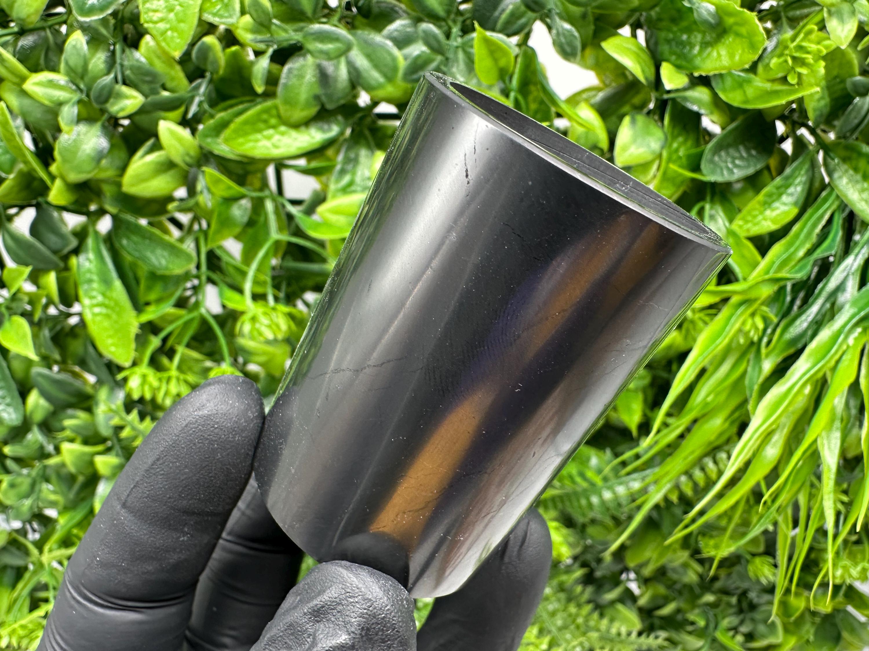 Polished Shungite Cup (60mm): Chakra Healing Stone