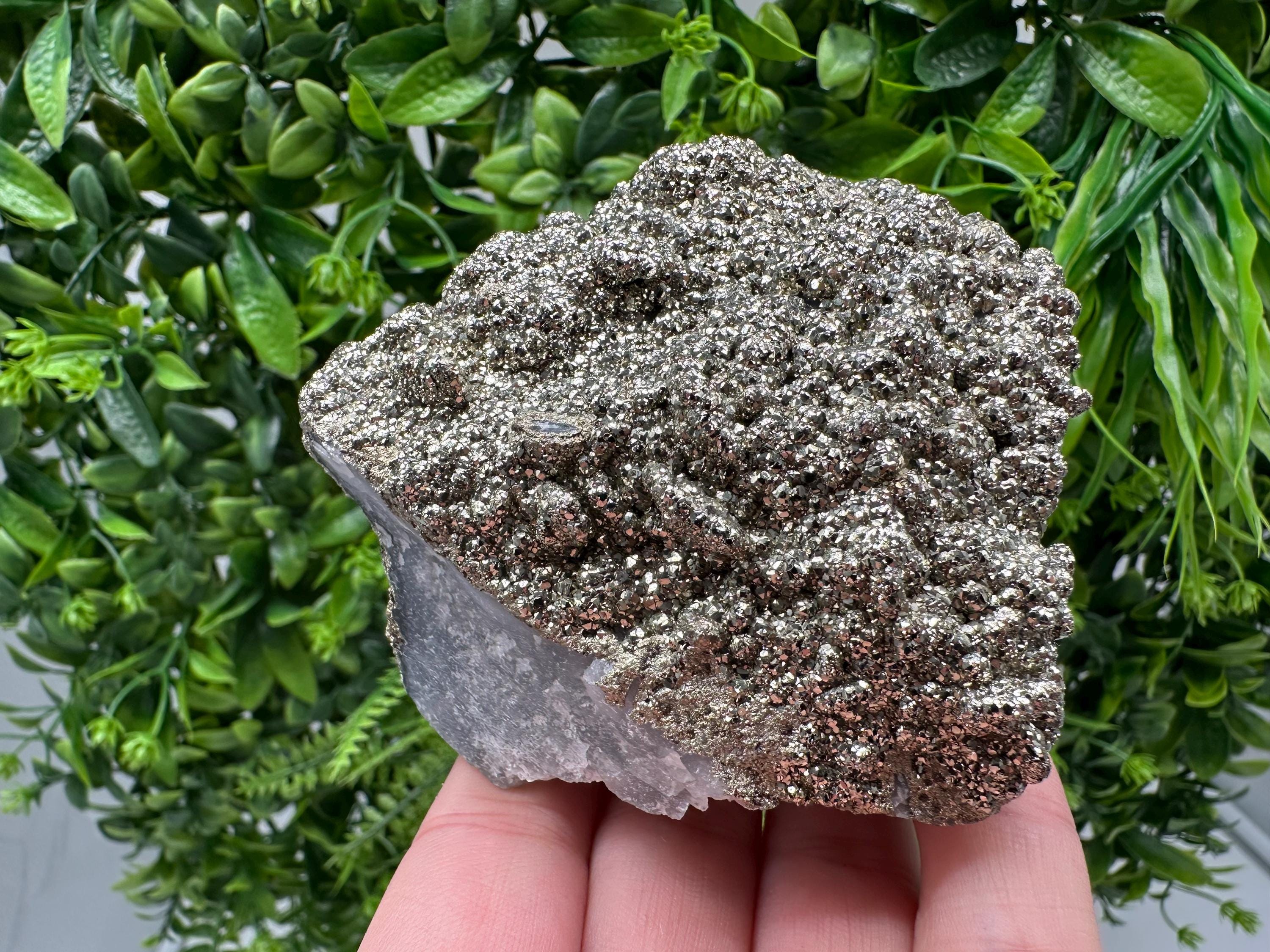 Marcasite Cluster on Chalcedony, Bulgaria Mineral Specimen