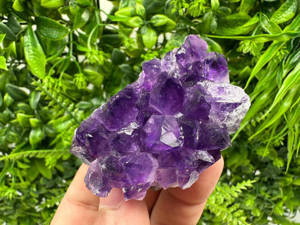 Uruguay Amethyst Cluster: Natural Purple Quartz Crystal, Home Decor