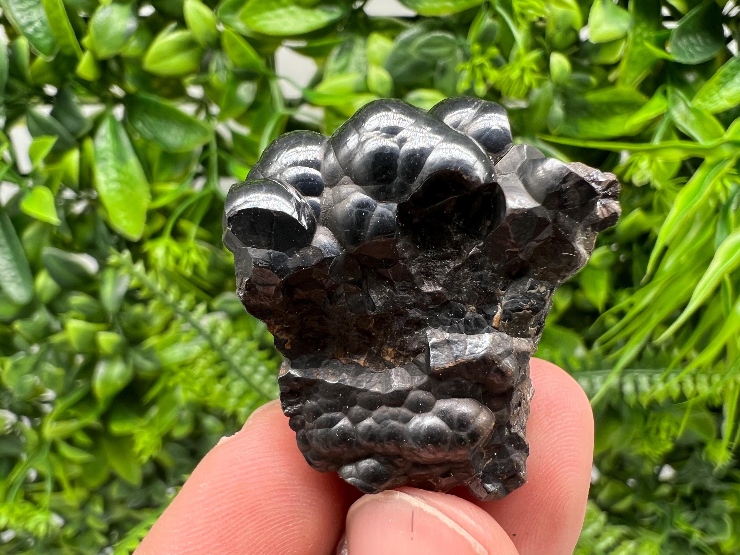 Moroccan Black Botryoidal Hematite Specimen: Chakra Reiki Crystal