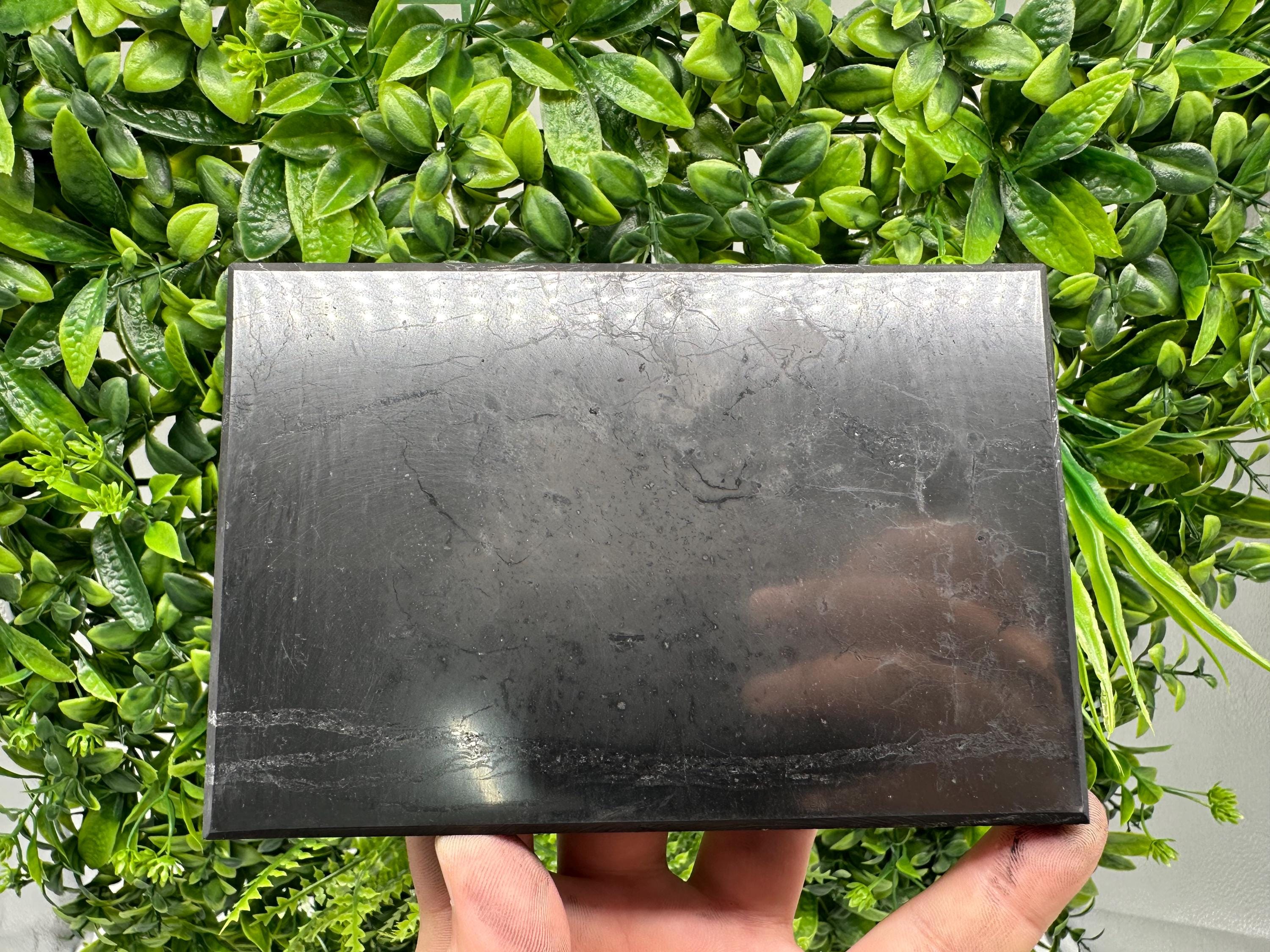 Polished Shungite Tile: Karelian Protection Plate (15/10cm)
