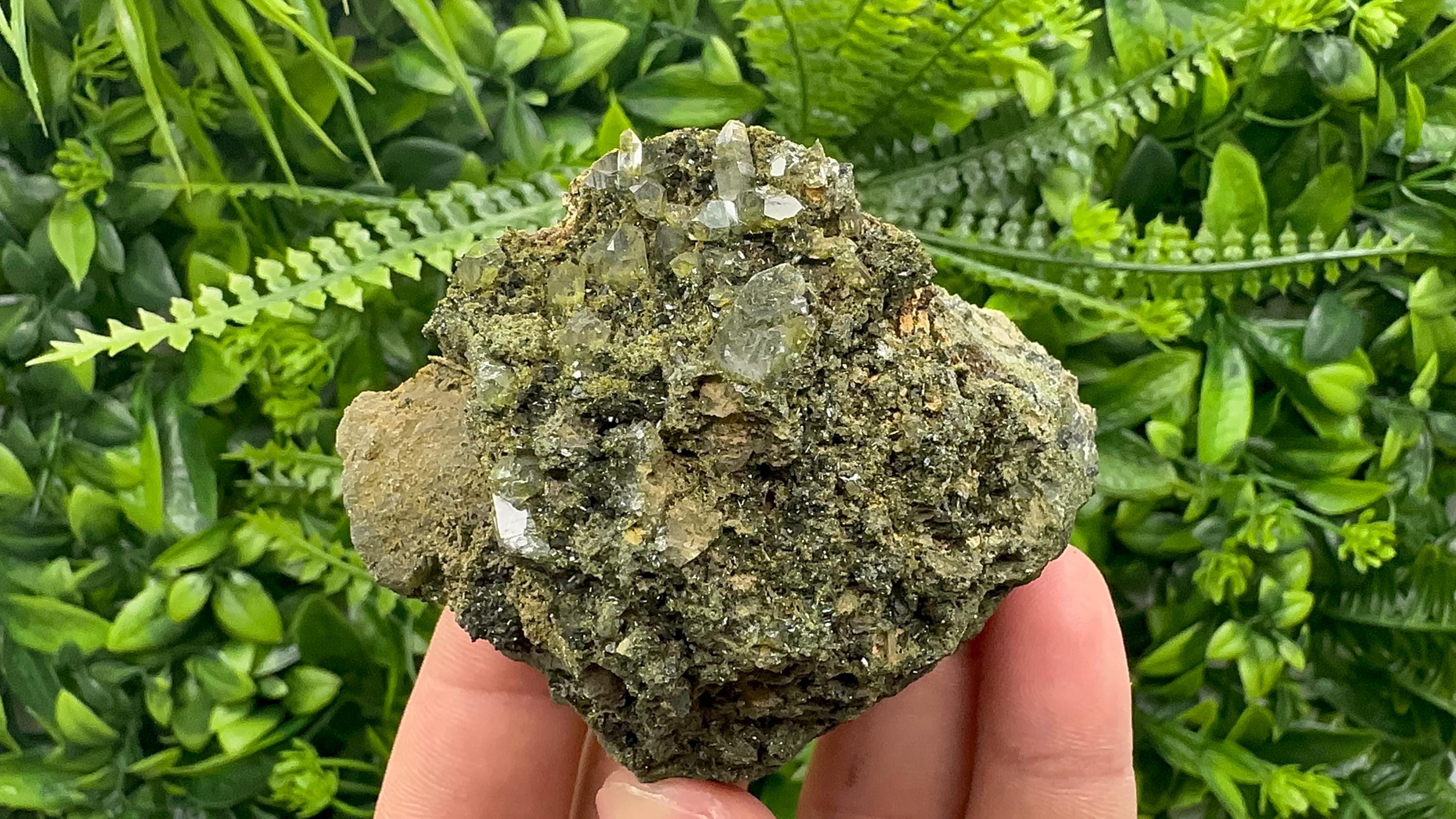 Rainbow Epidote with Quartz, Hakkari Turkey Mineral Specimen