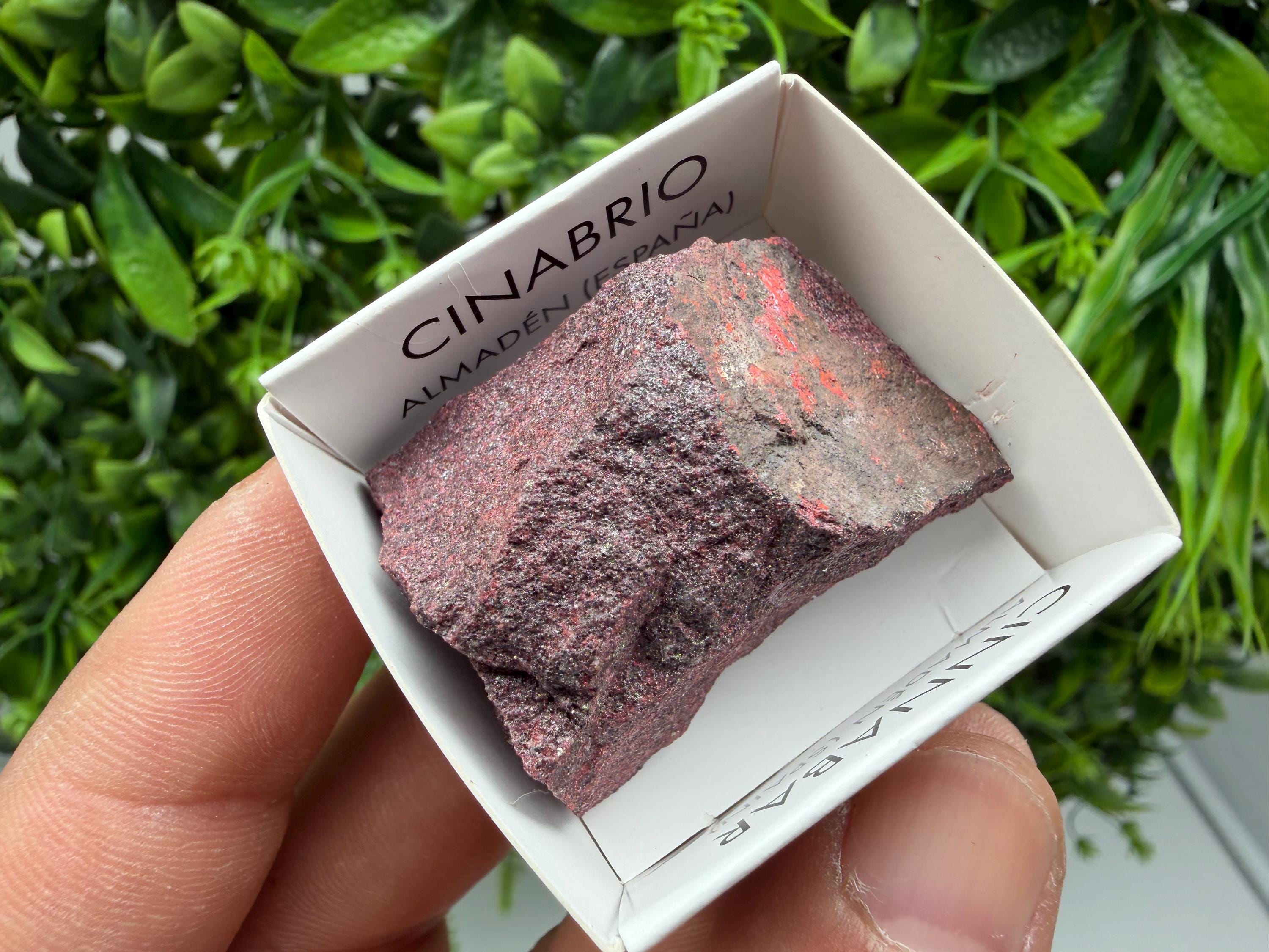 Red Cinnabar Crystal Specimen: Raw Mineral from Almaden, Spain