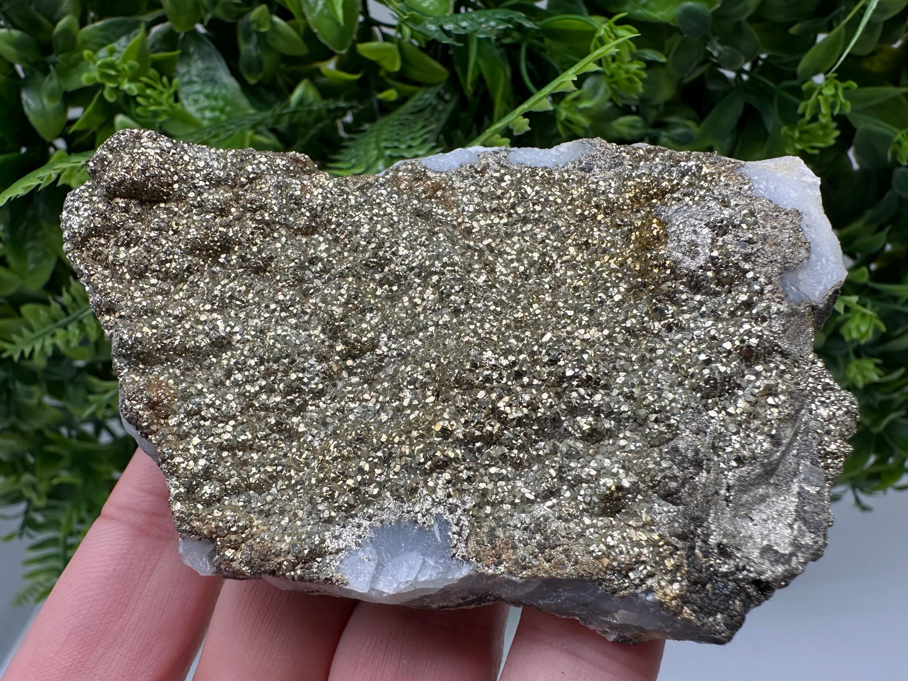 Marcasite Cluster on Chalcedony, Bulgaria Mineral Specimen