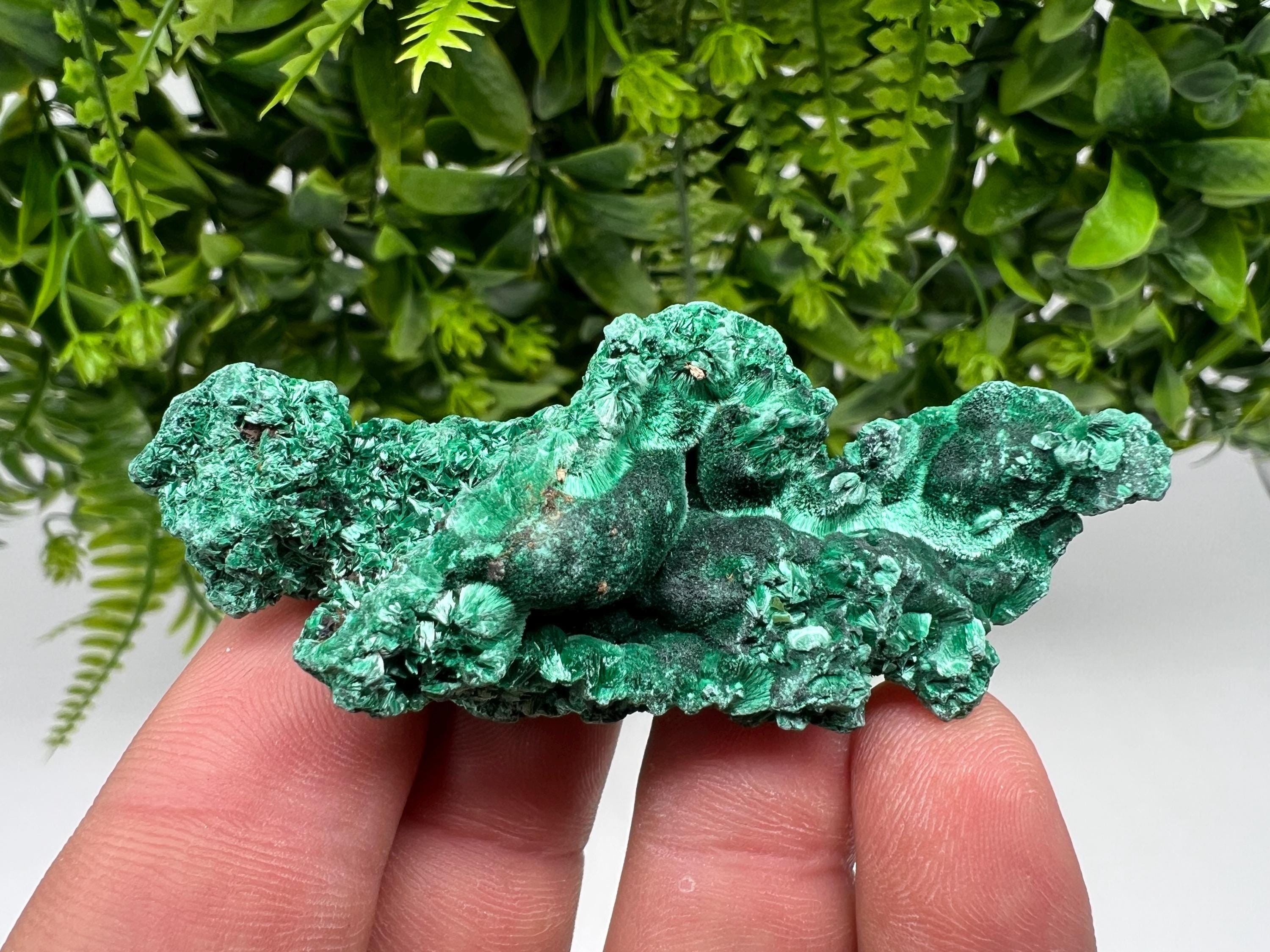 Polished Green Malachite Crystal, Congo Mineral Specimen