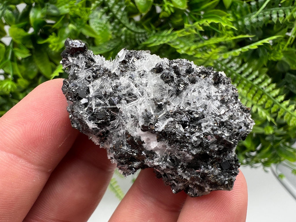 Calcite Sphalerite Galena on Quartz, Borieva Mine Mineral Specimen