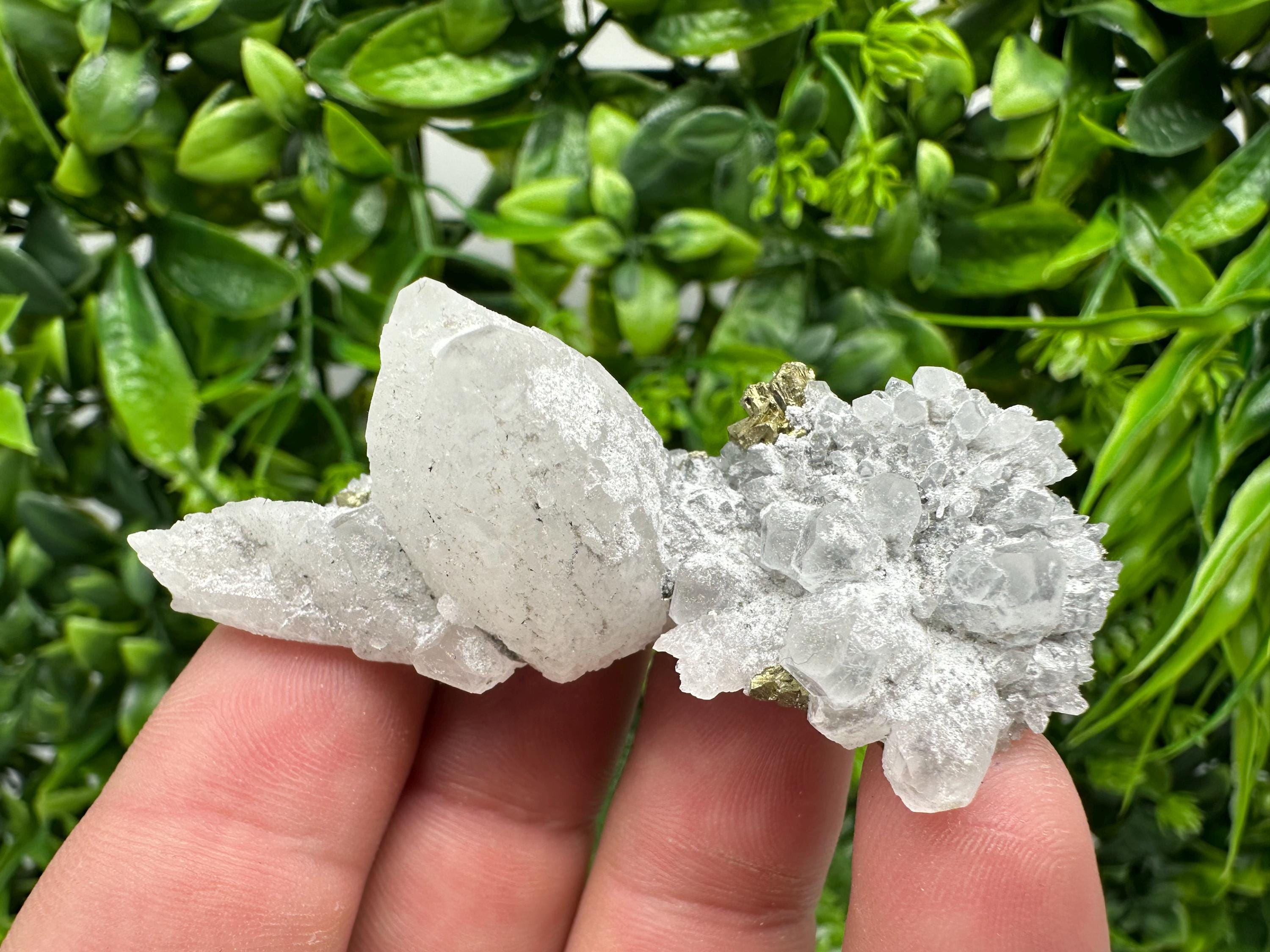 Chalcopyrite on Quartz, Bulgaria Mineral Specimen, Home Decor Stone