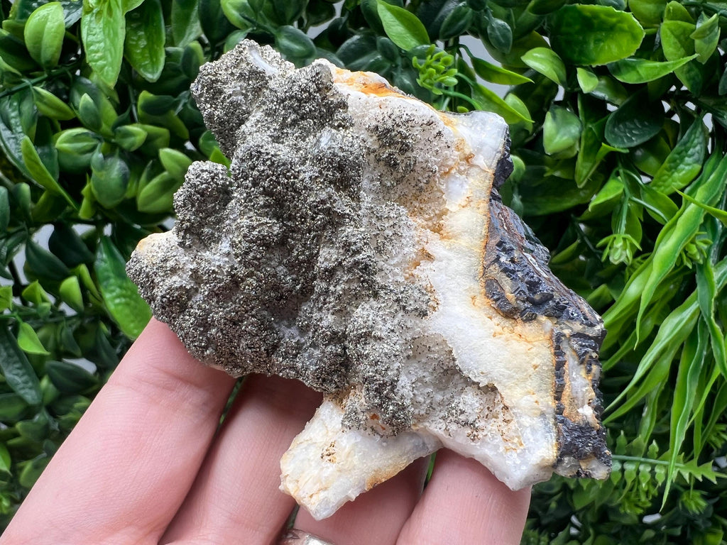 Barite,Marcasite on Chalcedony,from Androvo mine,Bulgaria,natural minerals souvenir,collection crystal,rare Barite cluster,gift,home