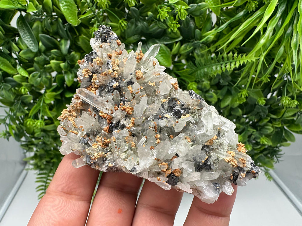 Stunning Quartz whit Sphalerite,Hematite,Iron oxide from 9th September mine,natural,collectible mineral specimen,home decor stone,gift,cryst