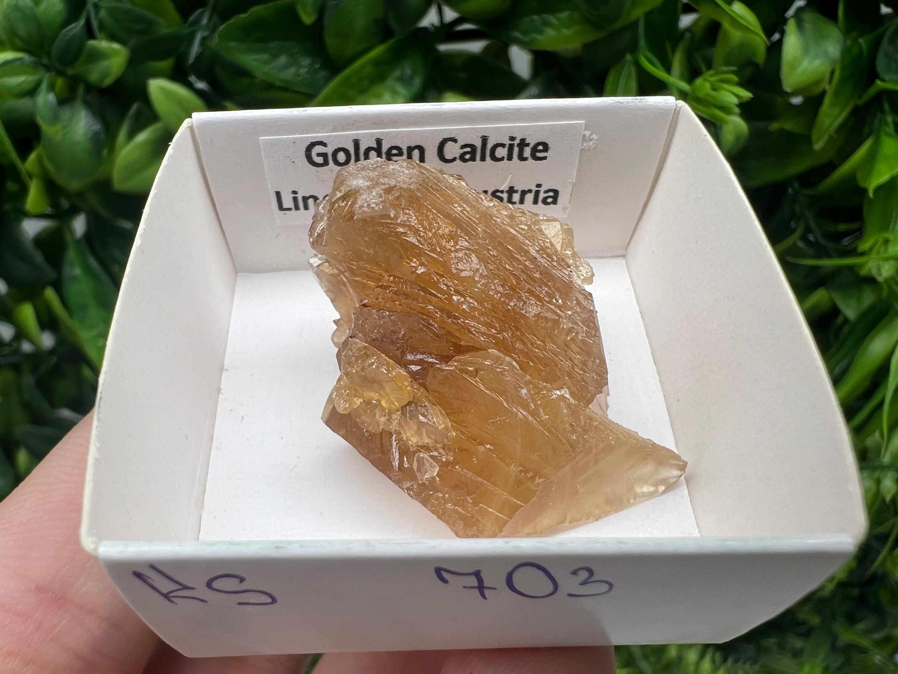 Raw Honey Calcite Crystal: Golden Yellow Stone (3.5/3 cm