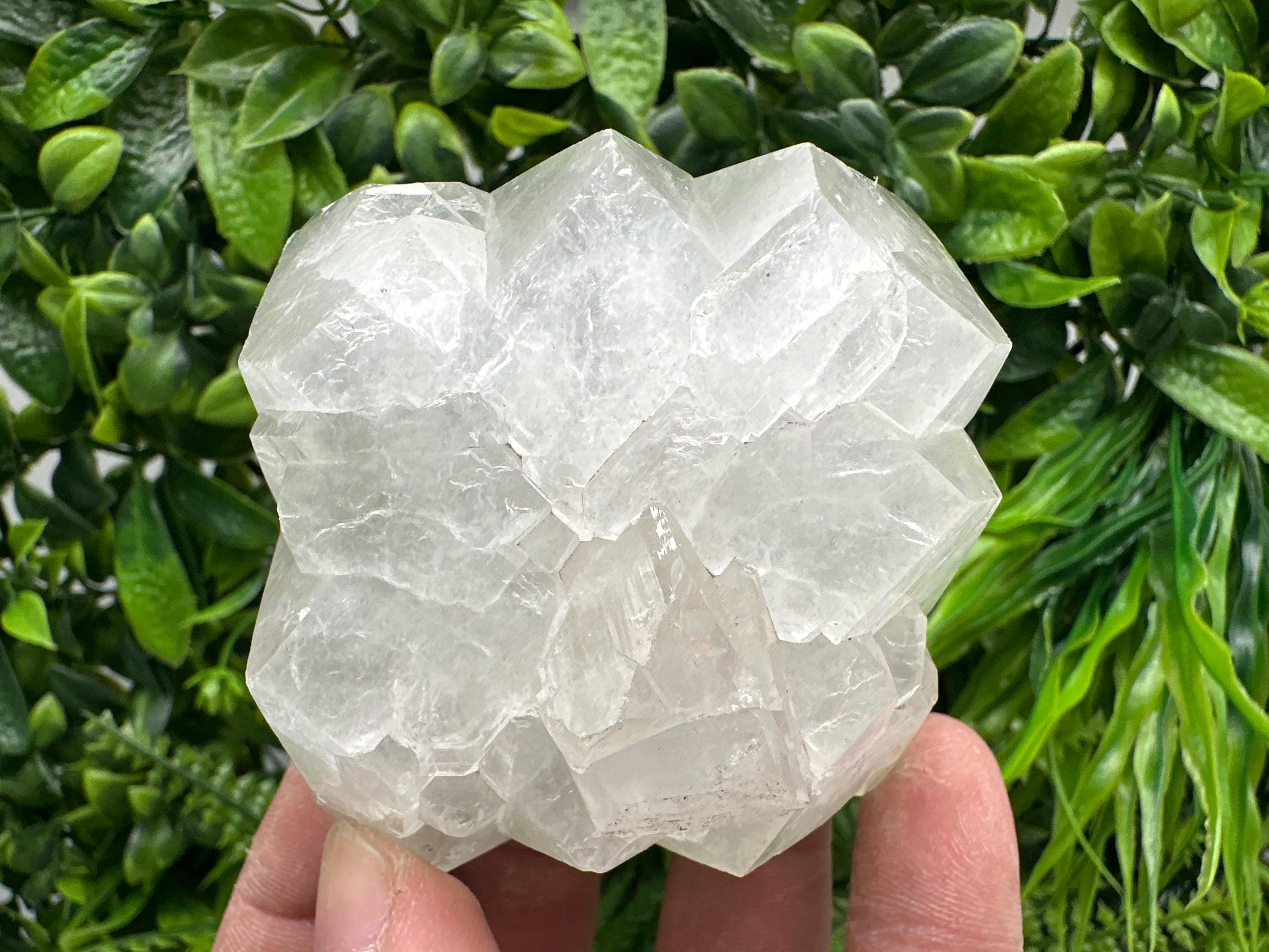 Transparent Apophyllite on Chalcedony, India Mineral Specimen